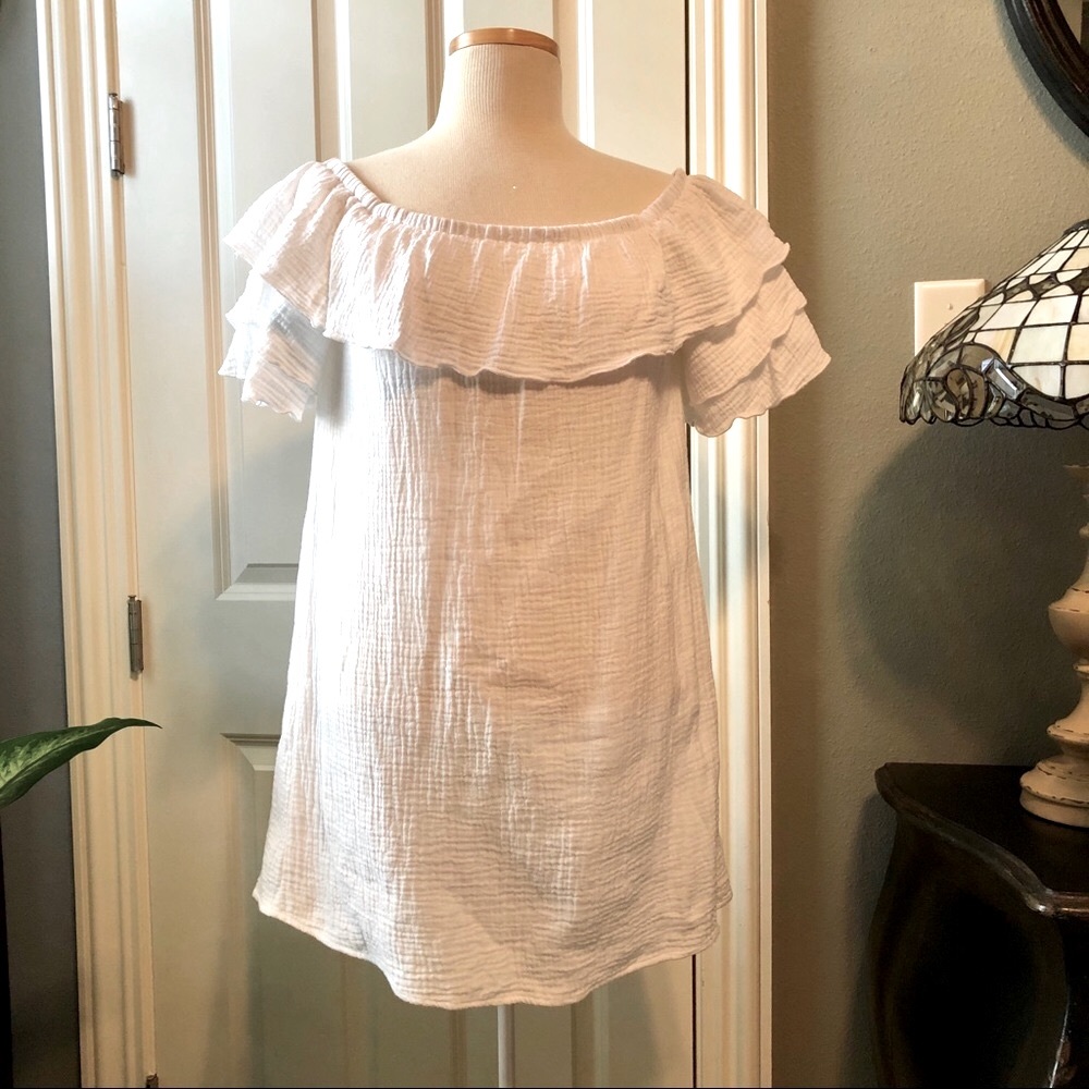 After Market Off The Shoulder Ruffle Dress